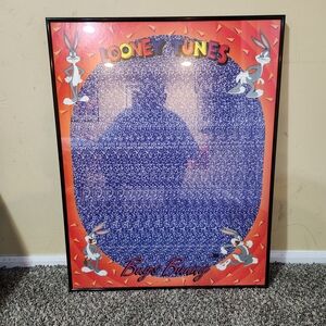 Warner Bros. Looney Tunes Bugs Bunny Autostereogram Poster - Red and Blue 1993